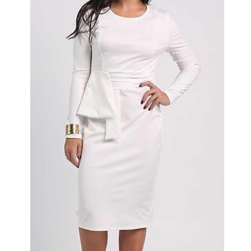 All white Evening dress